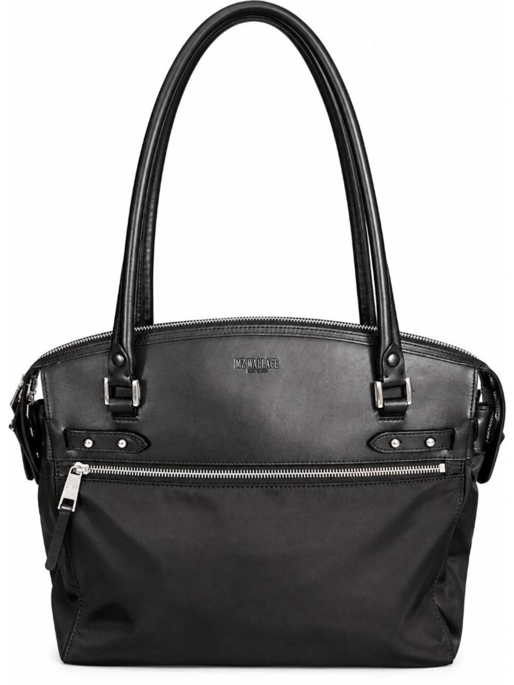 NWOT MZ Wallace Chelsea Bedford Leather Nylon Black Large Tote Shoulder Bag